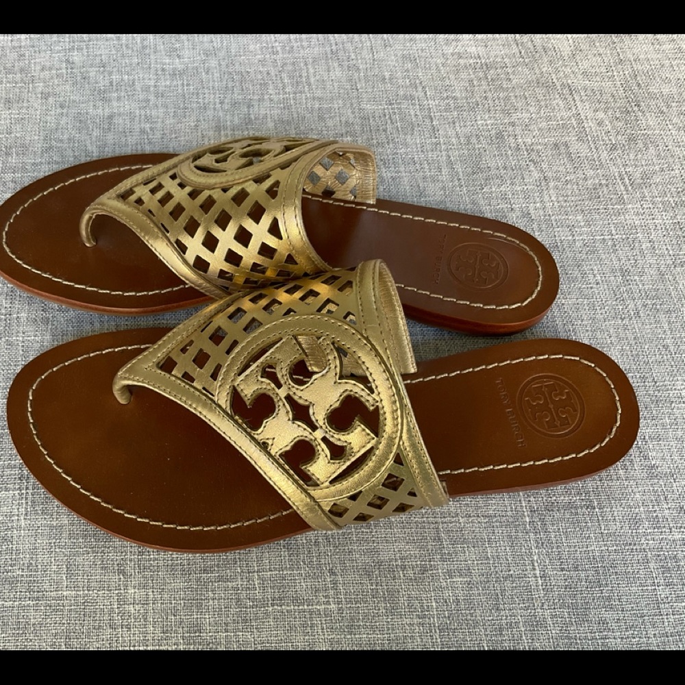 Tory Burch Gold Sandals size 7